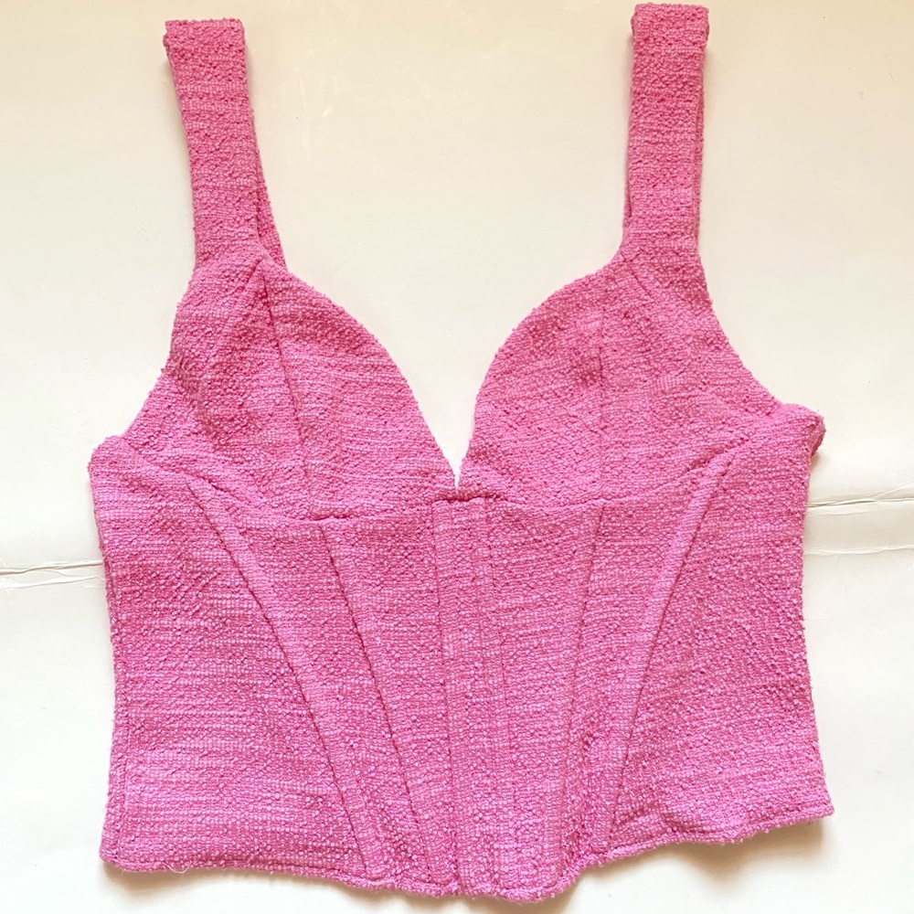 ZARA TWEED CORSET TOP❤️